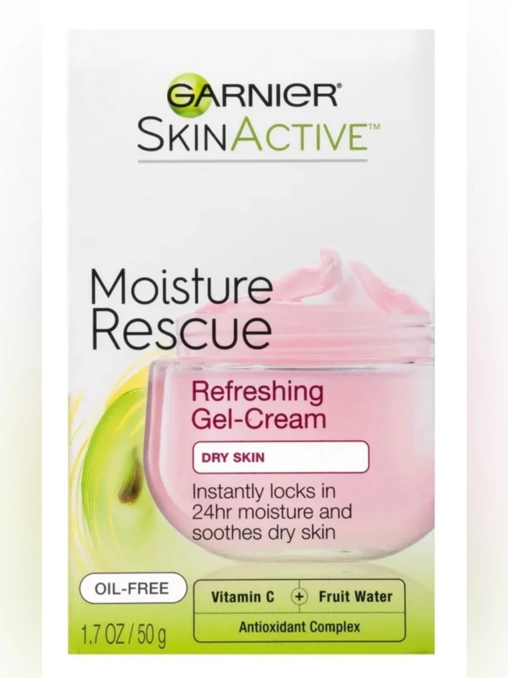 Garnier SkinActive Moisture Rescue Refreshing Gel Cream Dry Skin, 1.7